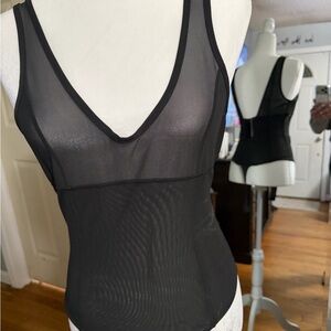 Forever 21 Black Mesh Bodysuit